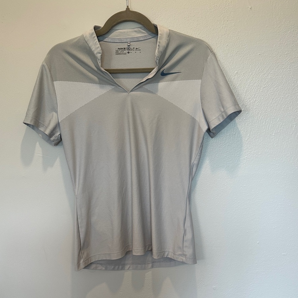 Nike Women’s Light Gray Short Sleeve Performance Polo